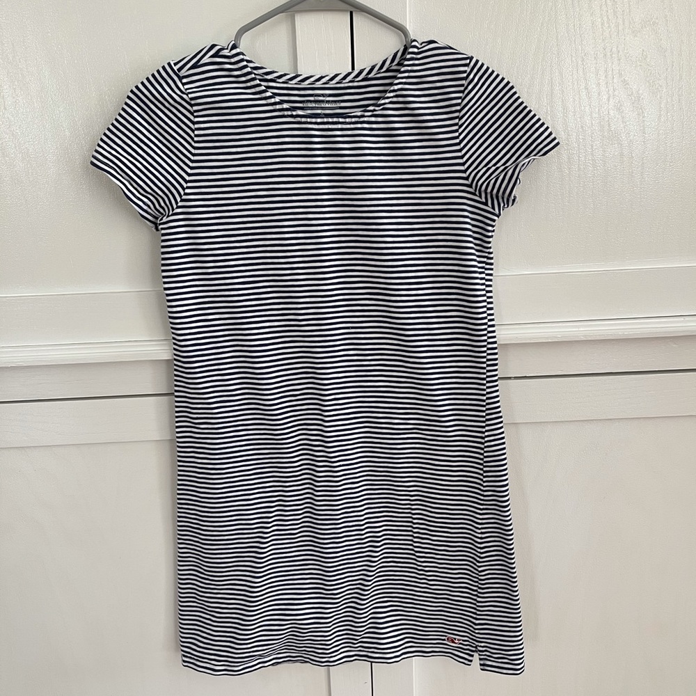 Navy and white striped Vinyard Vines dress